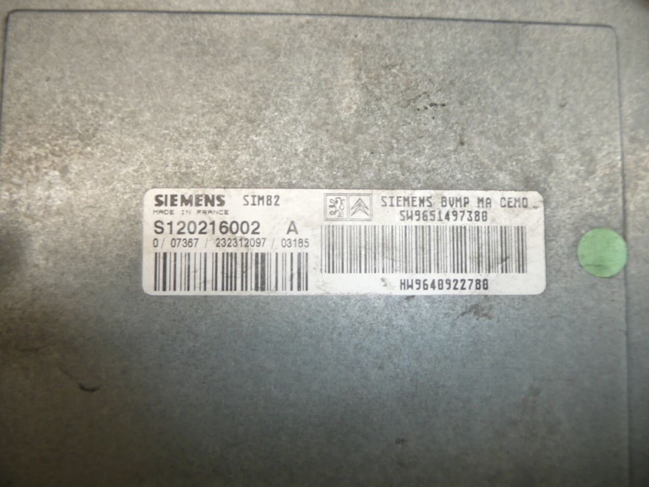 Řídicí jednotka automatické převodovky SENSODRIVE Citroën Peugeot 9640922780 S120216002 C 2529J9 - Obrázek 2