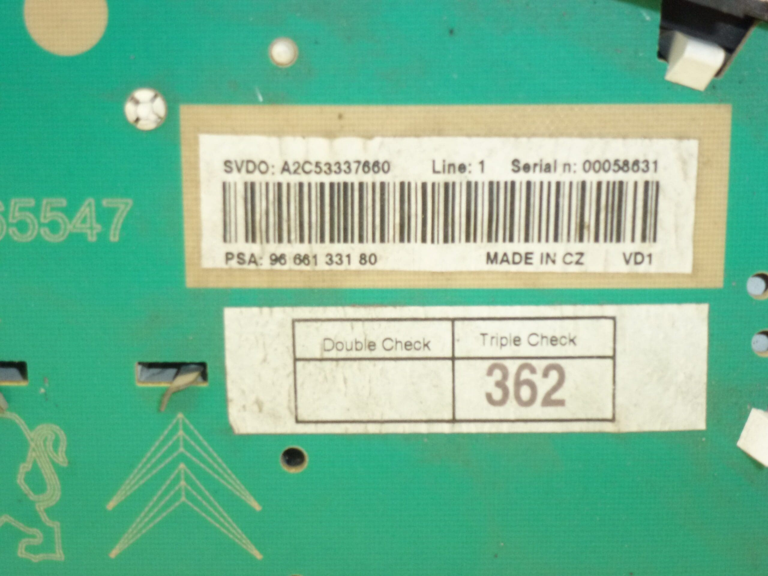 Tachometr Peugeot 207 9666133180 6103EC - Obrázek 2