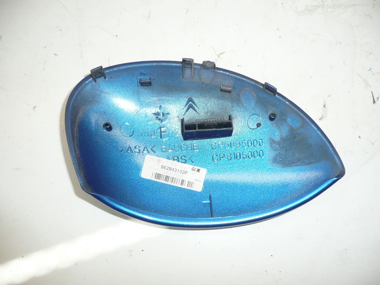 Kryt levého vnějšího zrcátka Peugeot 206 KMF 962843103F 815242 - Obrázek 2