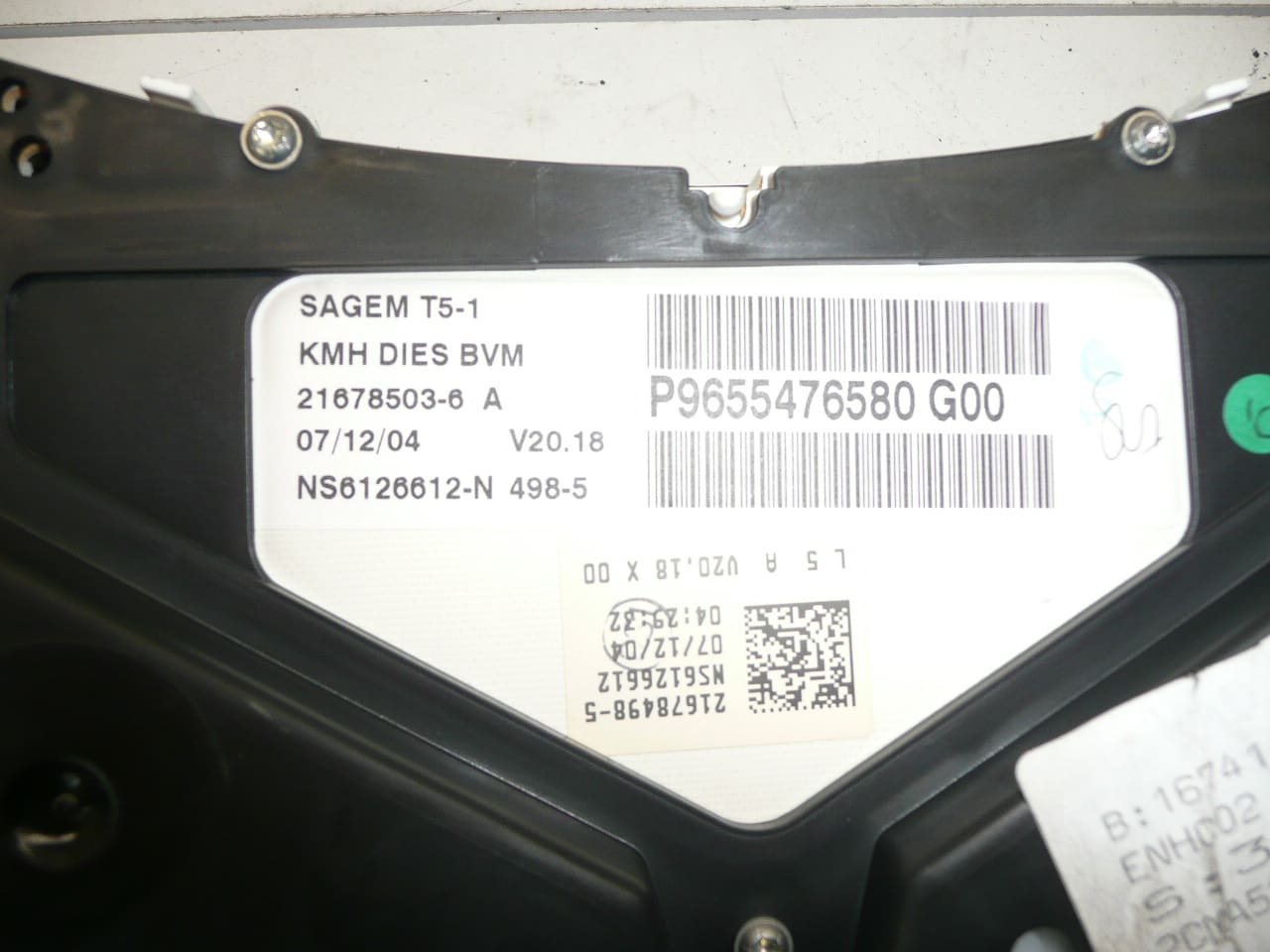 Tachometr Peugeot 307 198tis km 9655476580 G00 - Obrázek 2