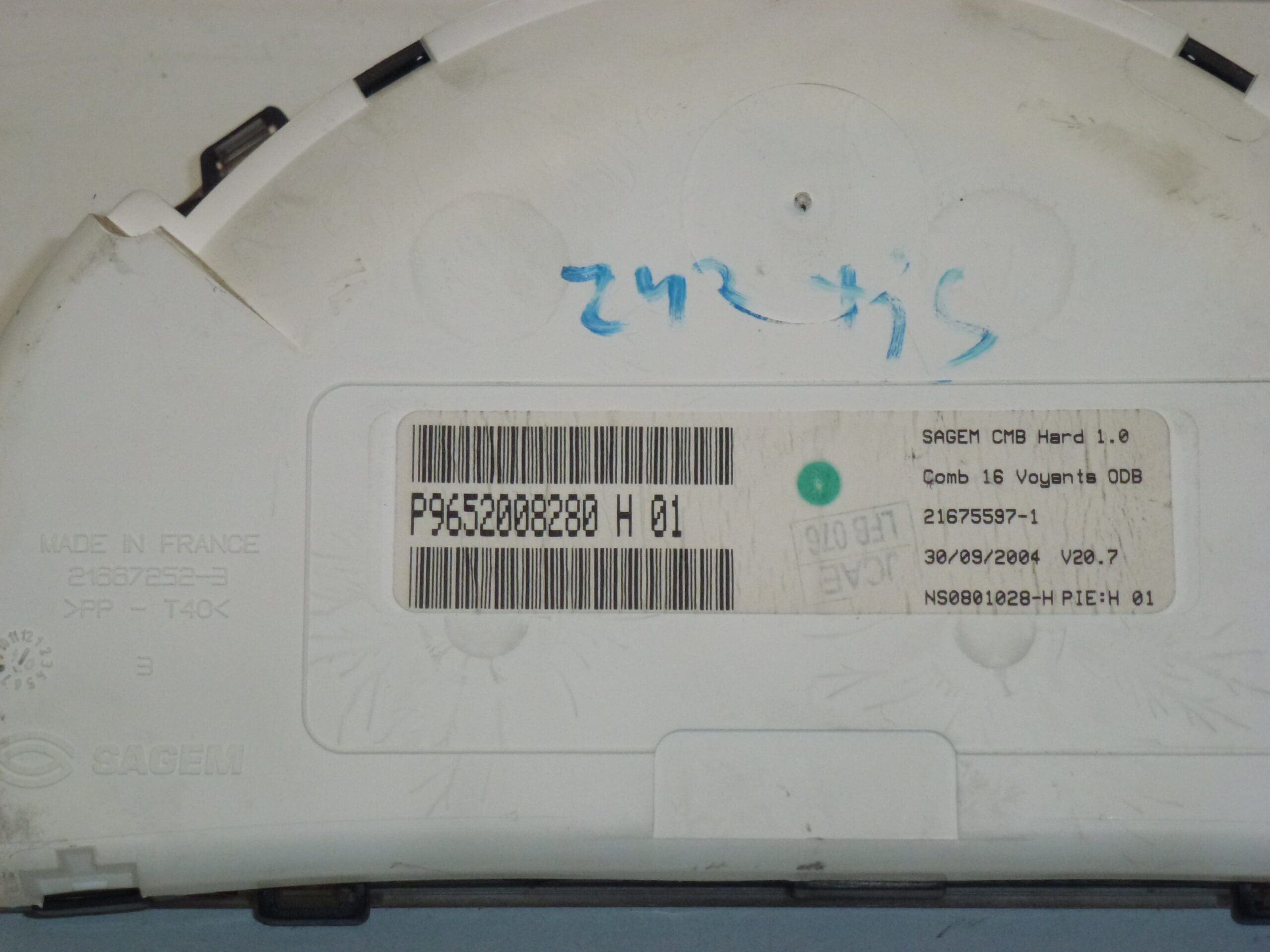 Tachometr Citroën C2 C3 242000 km 9652008280 6105EV - Obrázek 2