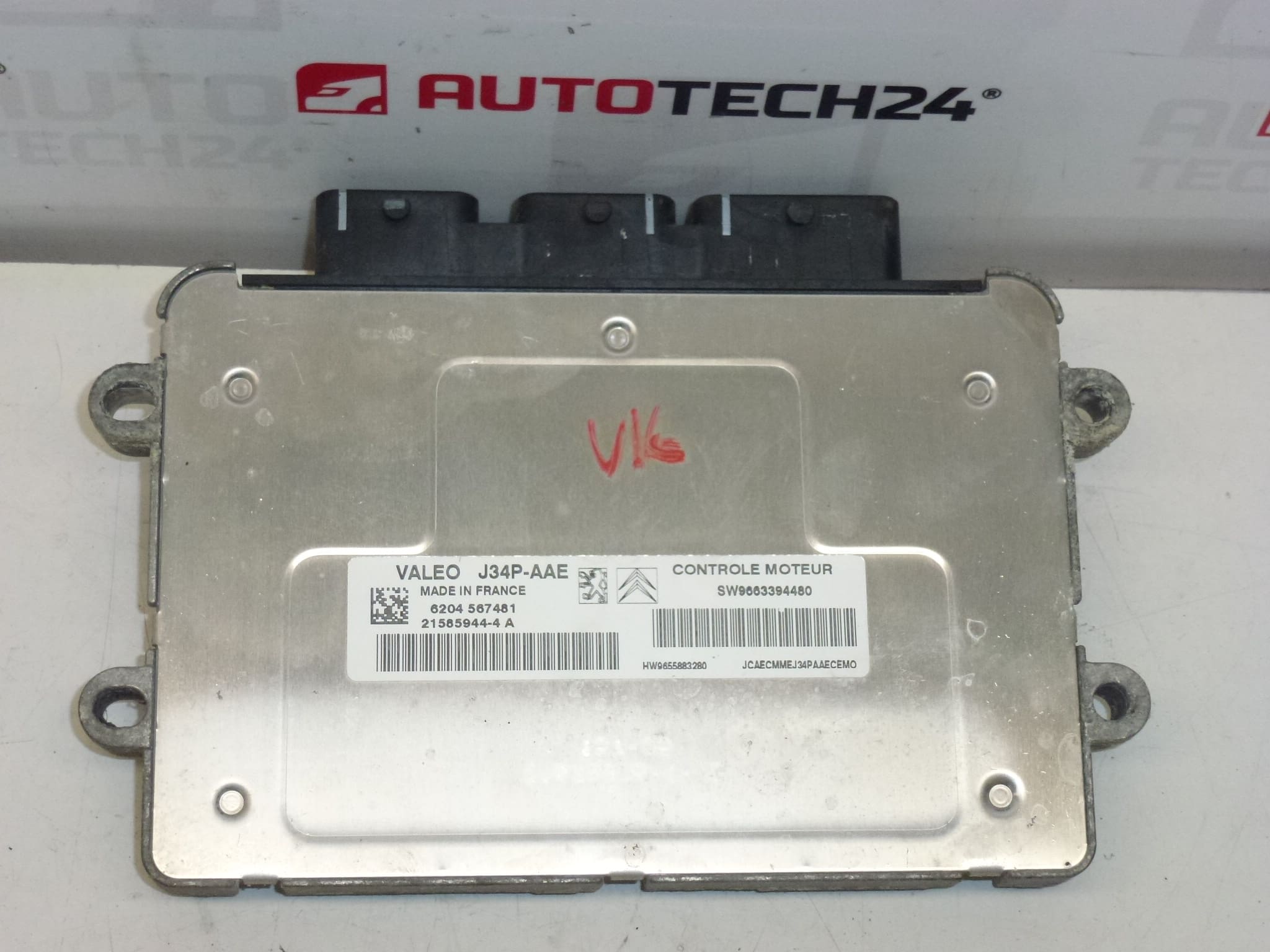 Řídící jednotka motoru ECU Valeo J34P 9655883280 9663394480 - Obrázek 2