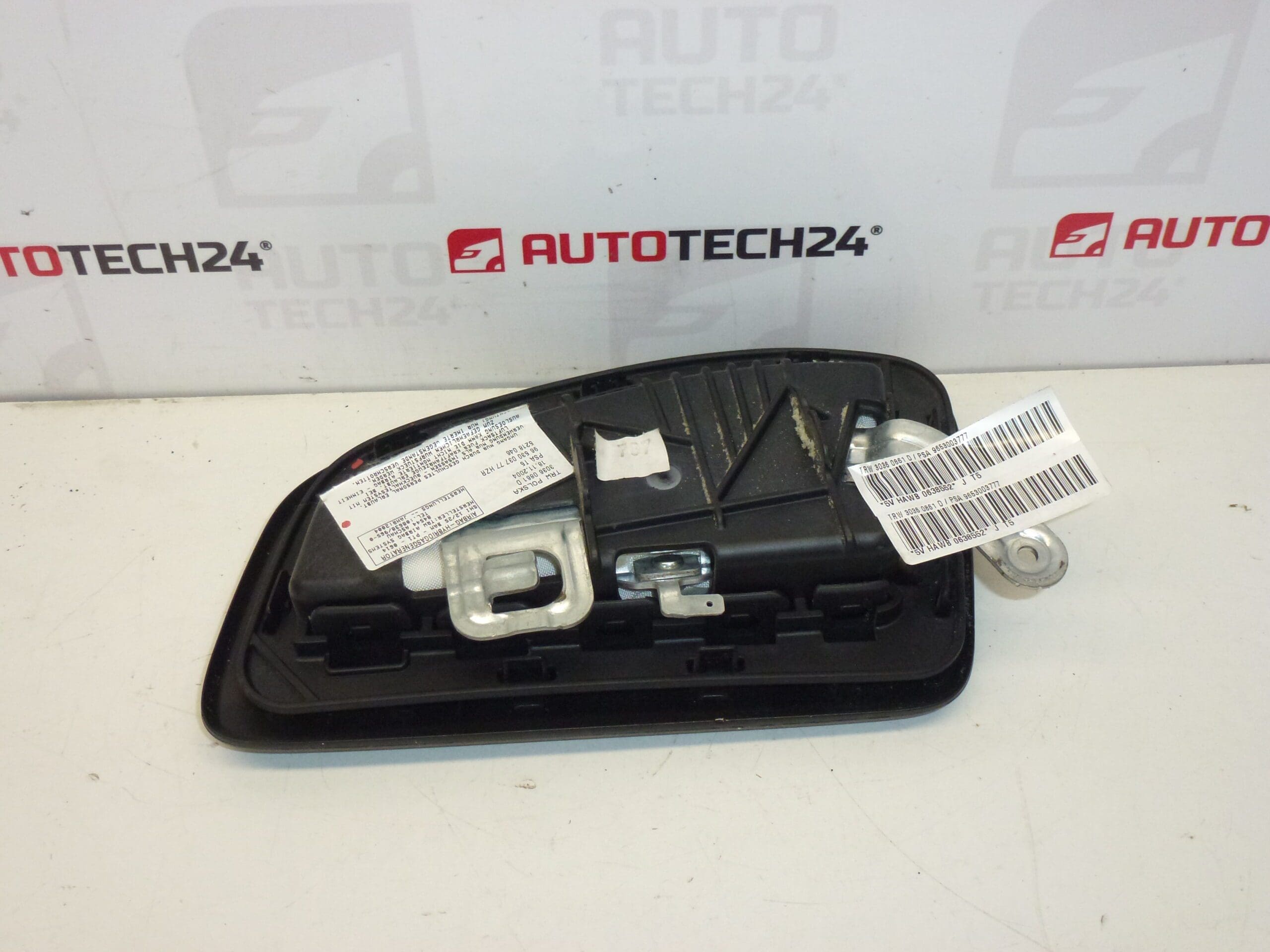 Airbag levého sedadla Peugeot 307 9653003777 8216FT 8216LR - Obrázek 2