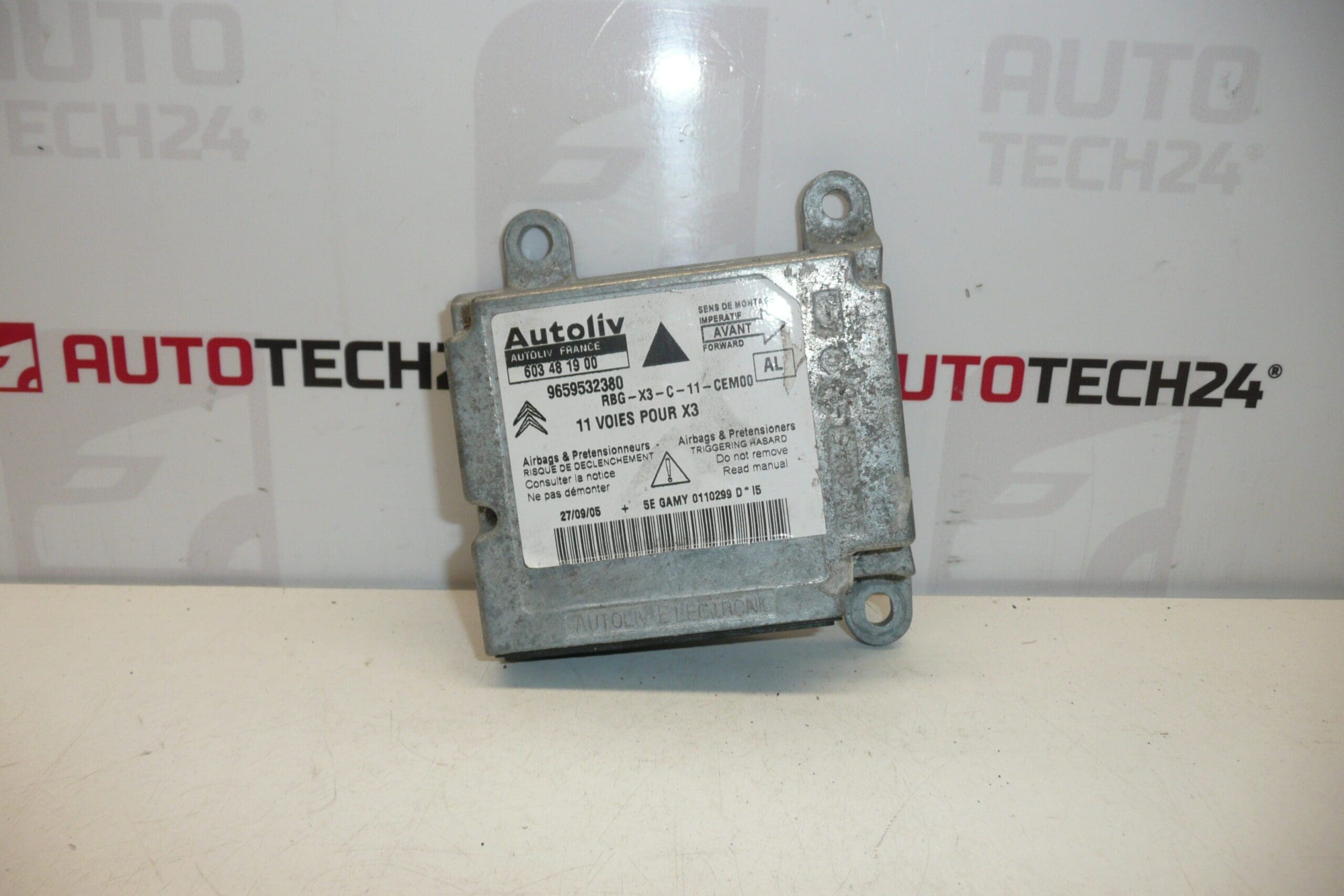 Jednotka airbagů Citroën C5 II po nehodě