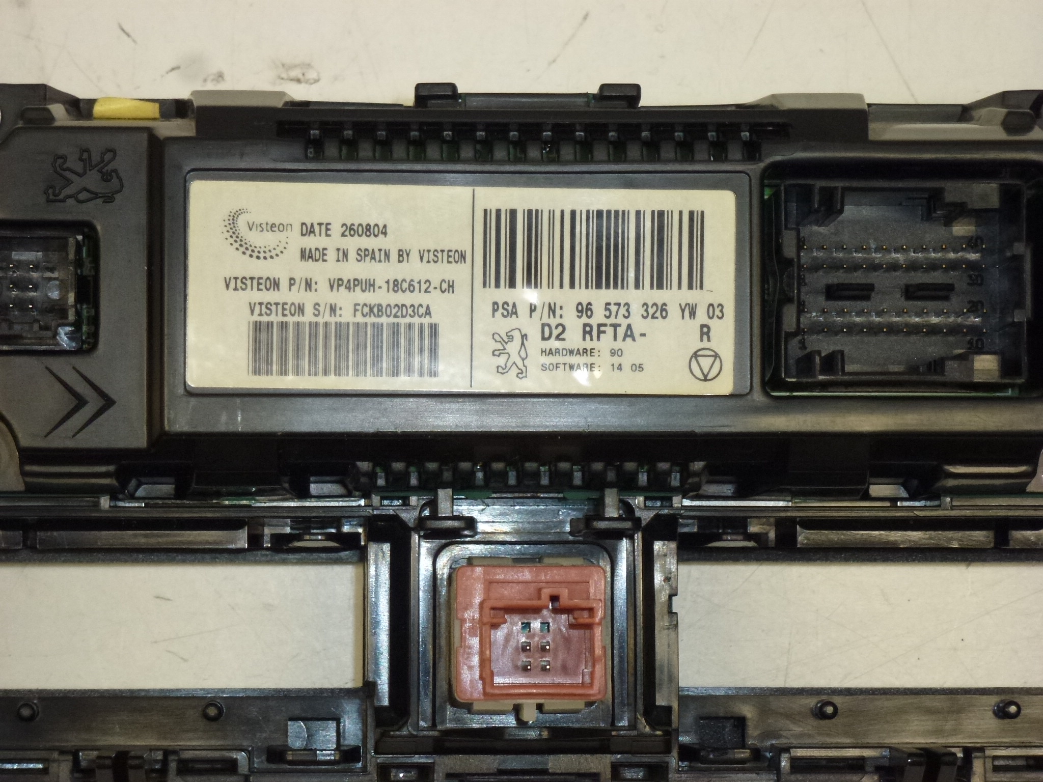 Ovládání topení klimatizace Citroën Peugeot 96573326YW 6451SA 6451VC